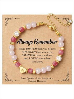 14K Gold Plated Brass Initial Heart Bracelet Adjustable Women's Jewelry